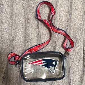 Patriots Clear Crossbody Bag with Navy Trim